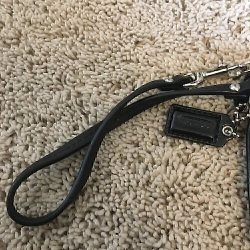 Coach Black and Tan OP Art signature wristlet - Picture 5 of 13
